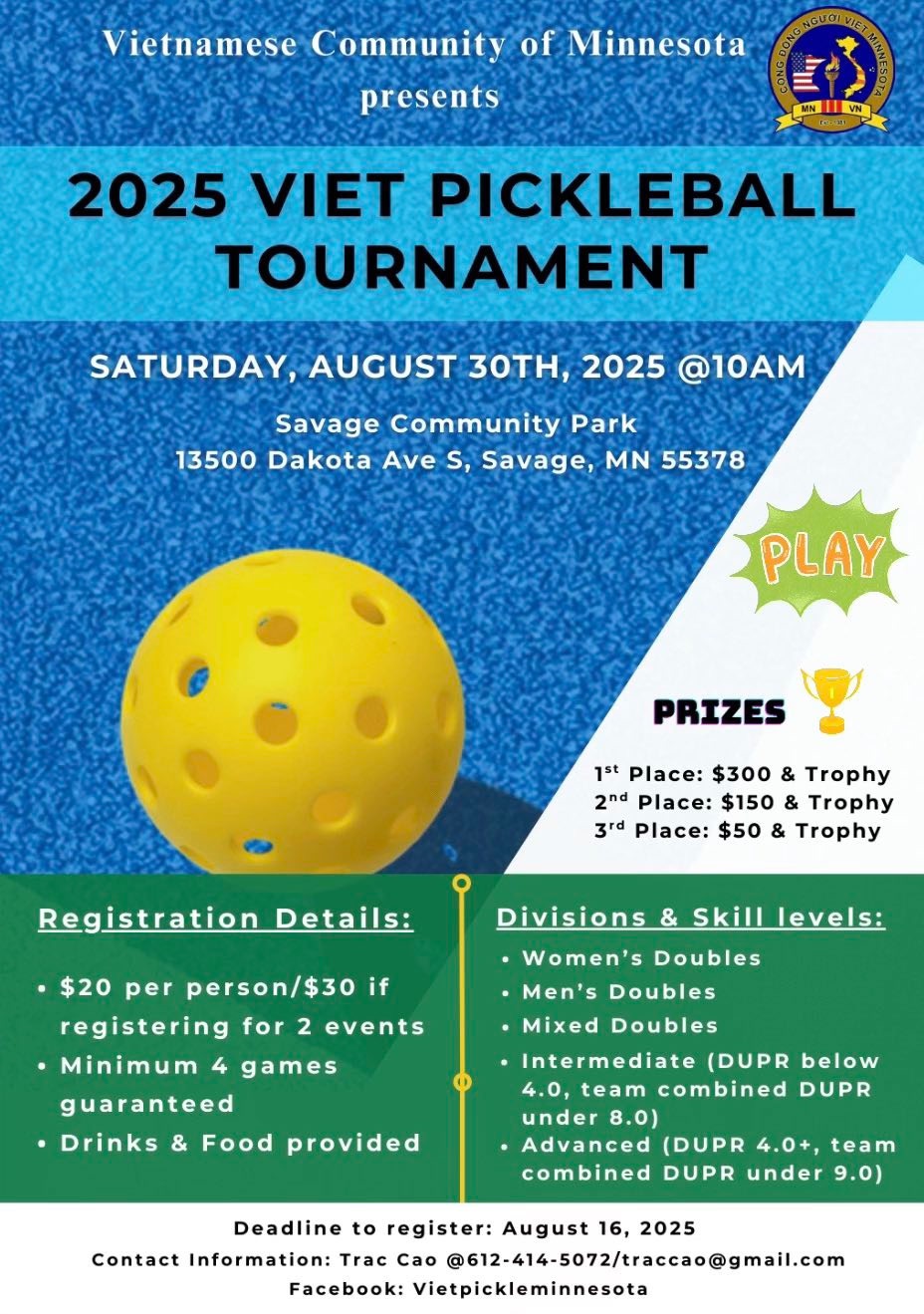 Pickle Ball Tournament 2025